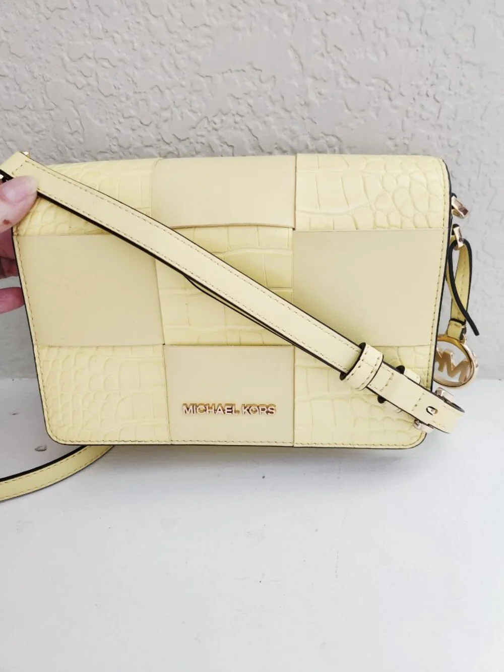 New Michael Kors Mixed Texture Crossbody Bag Clutch Purse